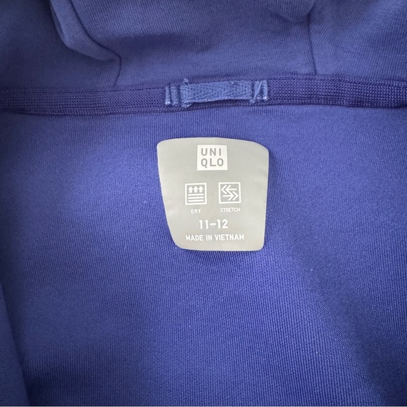Uniqlo Blue Zip-Up Hoodie Sweatshirt - Picture 4 of 5